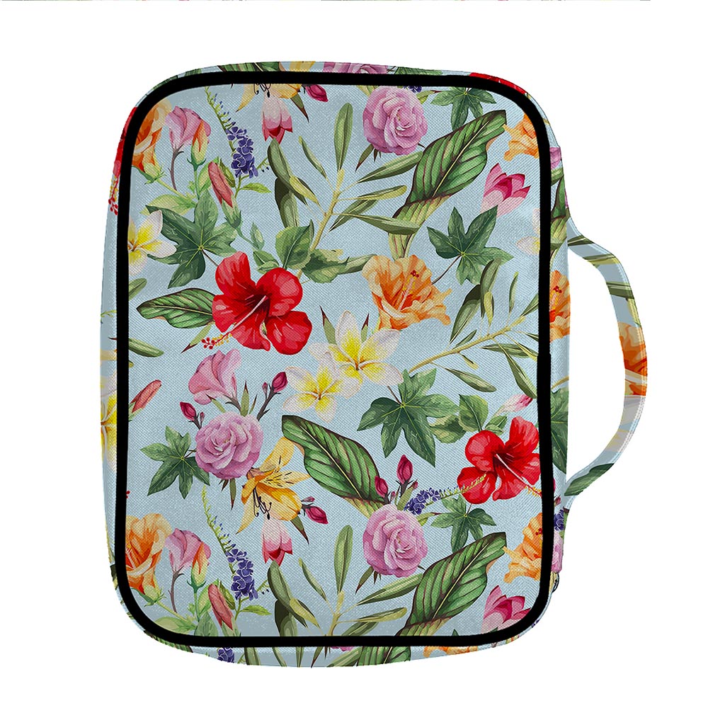 Hibiscus Flower Floral Pattern Print Front Pocket Bible Bag