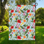 Hibiscus Flower Floral Pattern Print Garden Flag