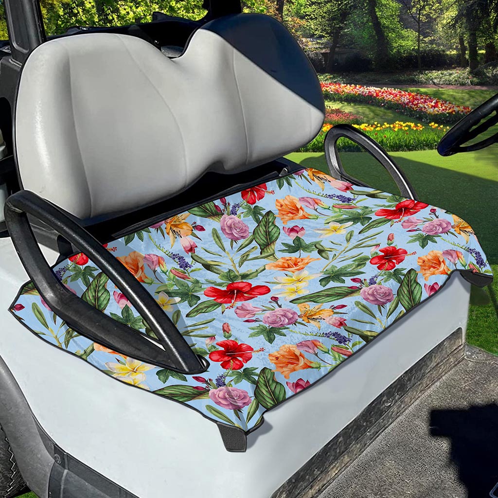 Hibiscus Flower Floral Pattern Print Golf Cart Seat Cover