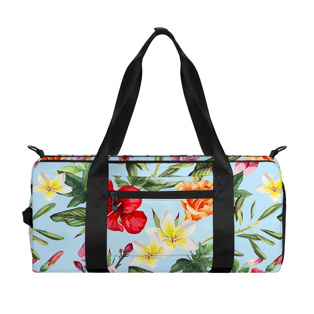 Hibiscus Flower Floral Pattern Print Gym Bag