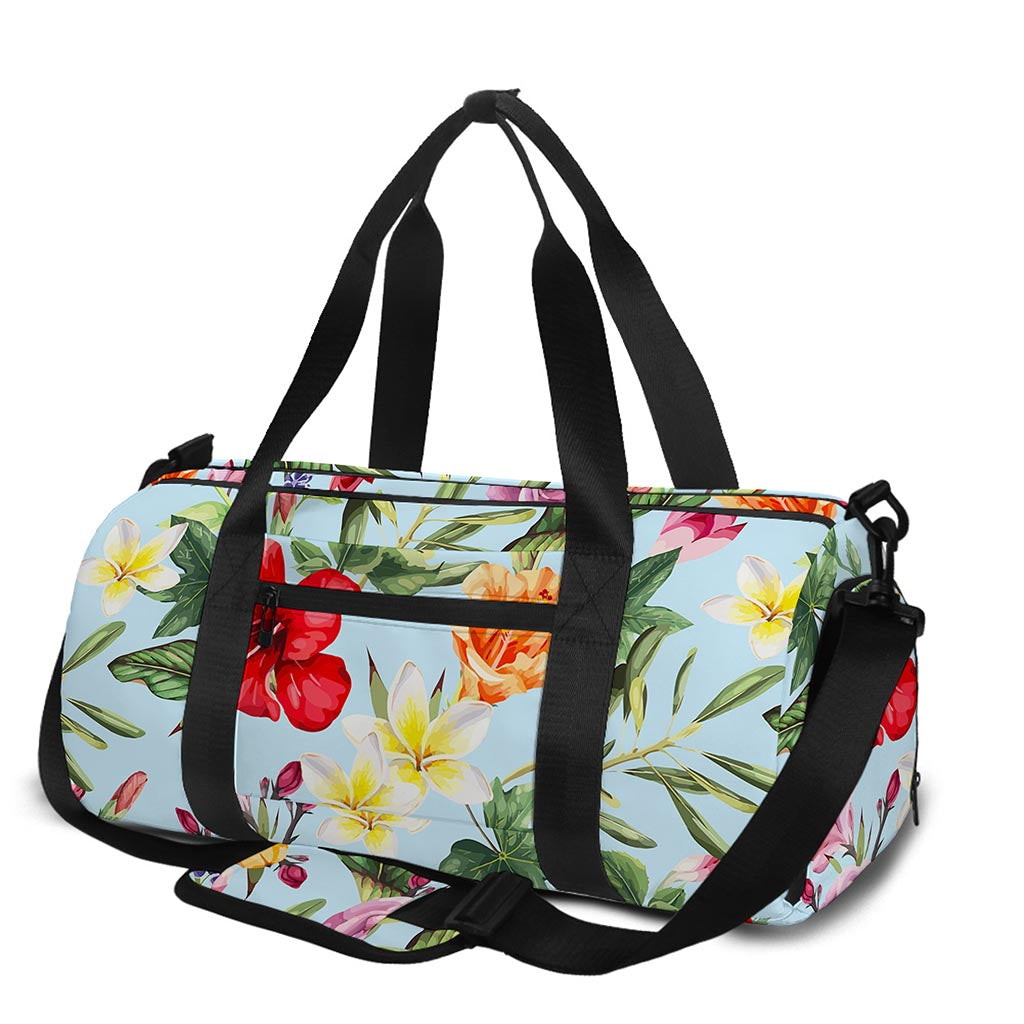 Hibiscus Flower Floral Pattern Print Gym Bag