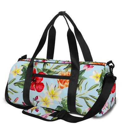 Hibiscus Flower Floral Pattern Print Gym Bag
