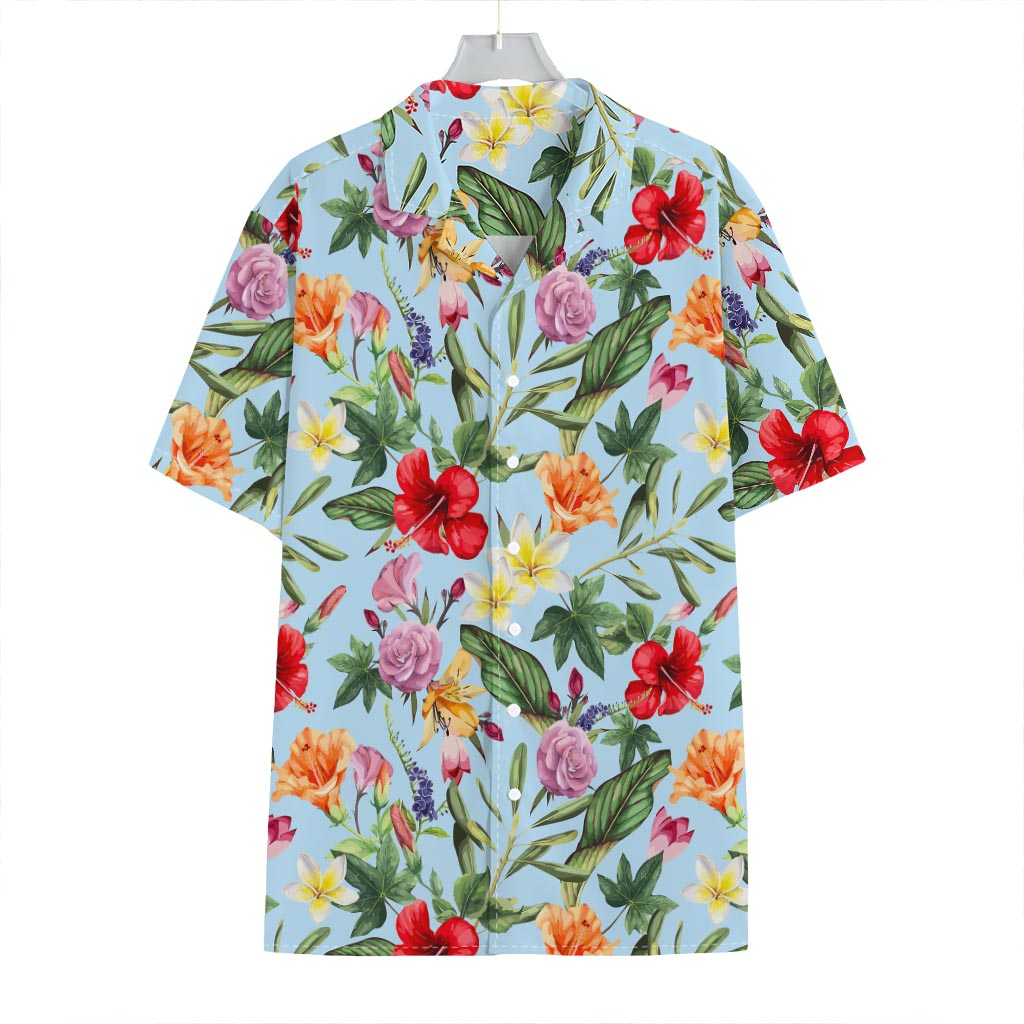 Hibiscus Flower Floral Pattern Print Hawaiian Shirt