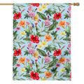 Hibiscus Flower Floral Pattern Print House Flag