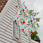 Hibiscus Flower Floral Pattern Print House Flag