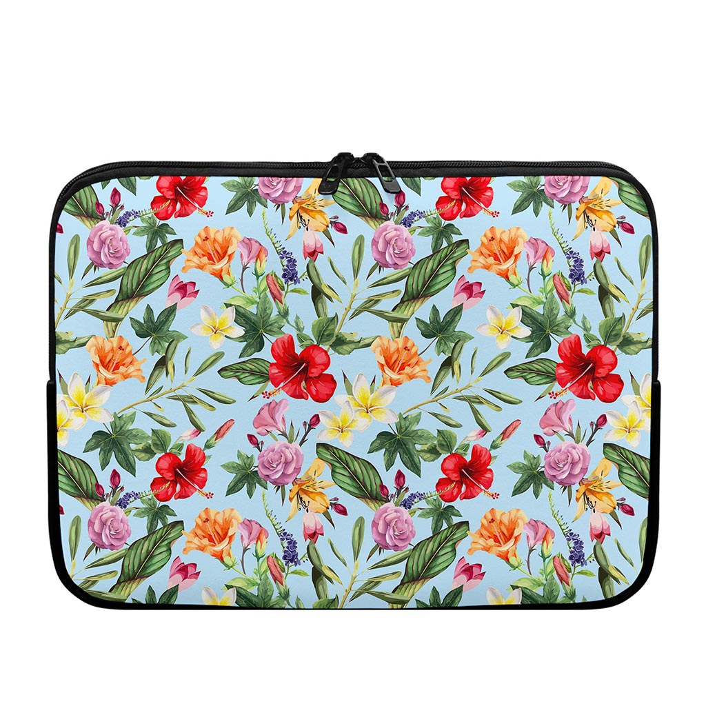 Hibiscus Flower Floral Pattern Print Laptop Sleeve