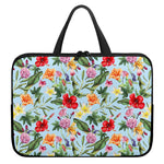 Hibiscus Flower Floral Pattern Print Laptop Sleeve With Handle