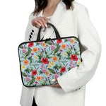 Hibiscus Flower Floral Pattern Print Laptop Sleeve With Handle