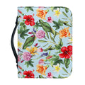 Hibiscus Flower Floral Pattern Print Leather Bible Cover
