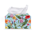 Hibiscus Flower Floral Pattern Print Leather Tissue Box Cover