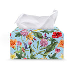 Hibiscus Flower Floral Pattern Print Leather Tissue Box Cover