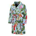 Hibiscus Flower Floral Pattern Print Men's Bathrobe