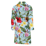 Hibiscus Flower Floral Pattern Print Men's Bathrobe