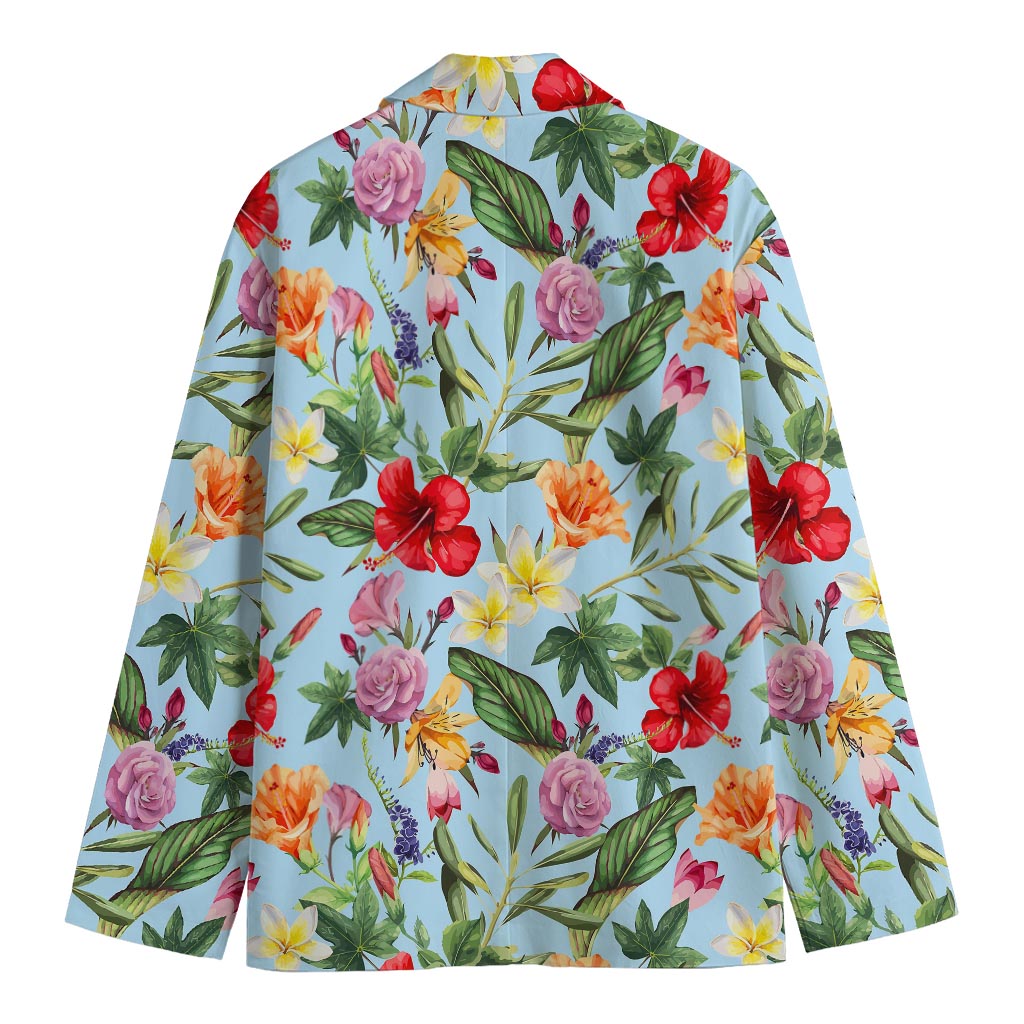 Hibiscus Flower Floral Pattern Print Men's Blazer