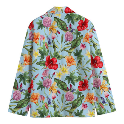Hibiscus Flower Floral Pattern Print Men's Blazer
