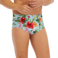 Hibiscus Flower Floral Pattern Print Men's Briefs