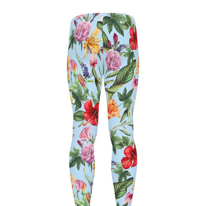 Hibiscus Flower Floral Pattern Print Men's leggings