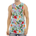 Hibiscus Flower Floral Pattern Print Men's Muscle Tank Top