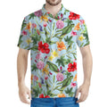 Hibiscus Flower Floral Pattern Print Men's Polo Shirt