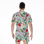Hibiscus Flower Floral Pattern Print Men's Rompers