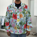 Hibiscus Flower Floral Pattern Print Men's Shirt Jacket