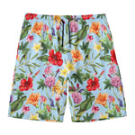 Hibiscus Flower Floral Pattern Print Men's Swim Trunks