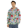 Hibiscus Flower Floral Pattern Print Men's Velvet Pullover Hoodie