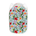 Hibiscus Flower Floral Pattern Print Mesh Laundry Hamper