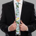 Hibiscus Flower Floral Pattern Print Necktie