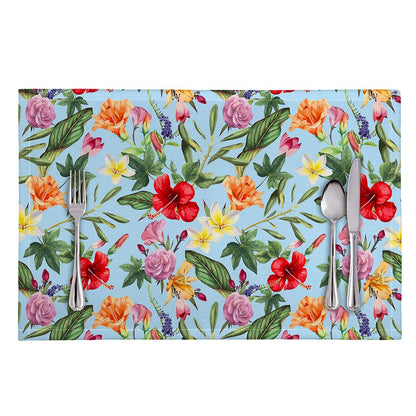 Hibiscus Flower Floral Pattern Print Placemat