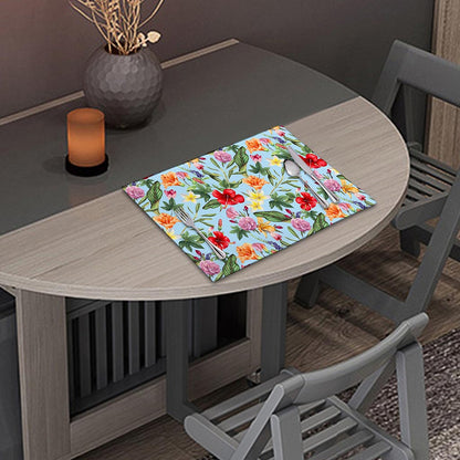 Hibiscus Flower Floral Pattern Print Placemat