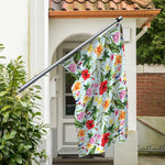 Hibiscus Flower Floral Pattern Print Polyester Flag