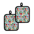Hibiscus Flower Floral Pattern Print Pot Holders