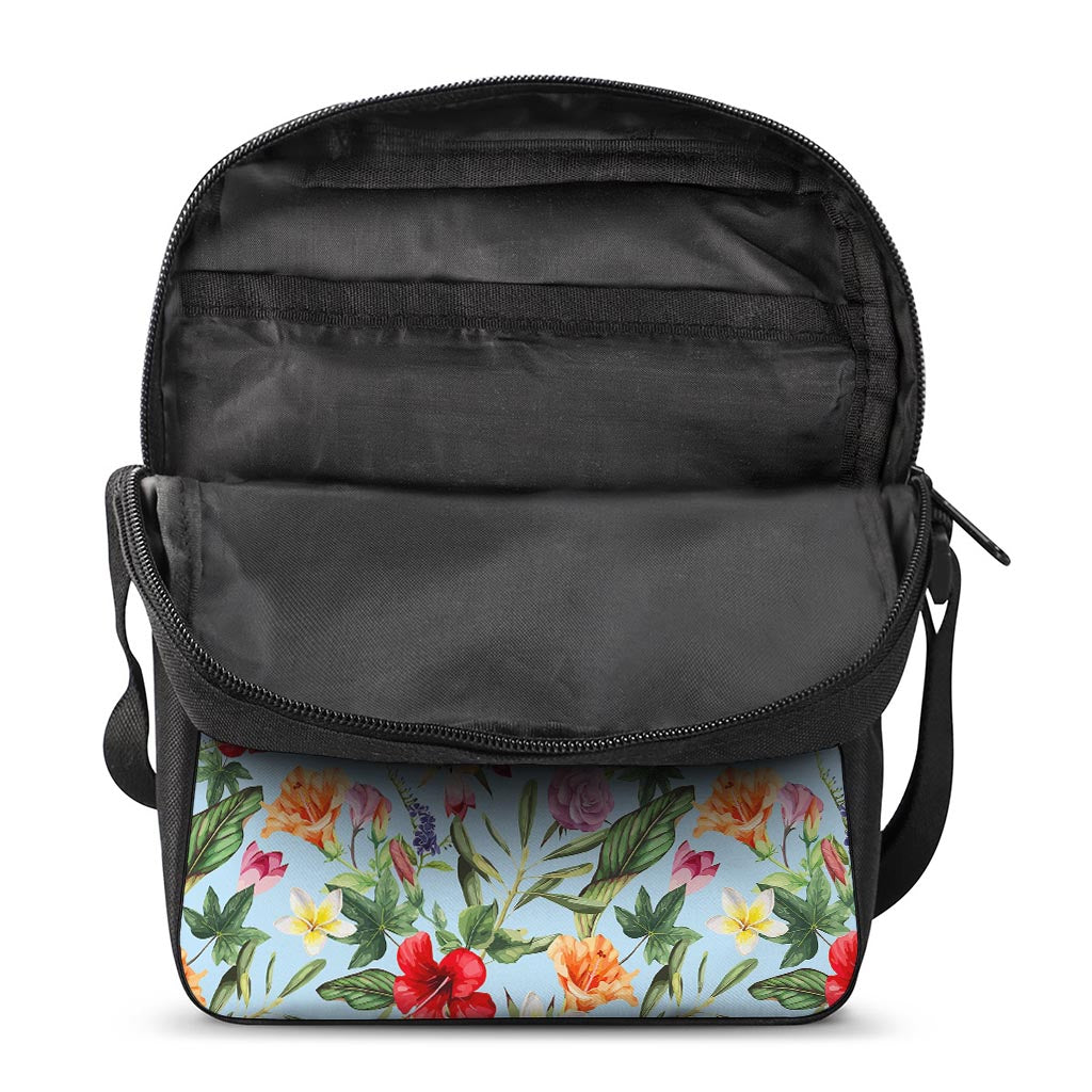 Hibiscus Flower Floral Pattern Print Rectangular Crossbody Bag