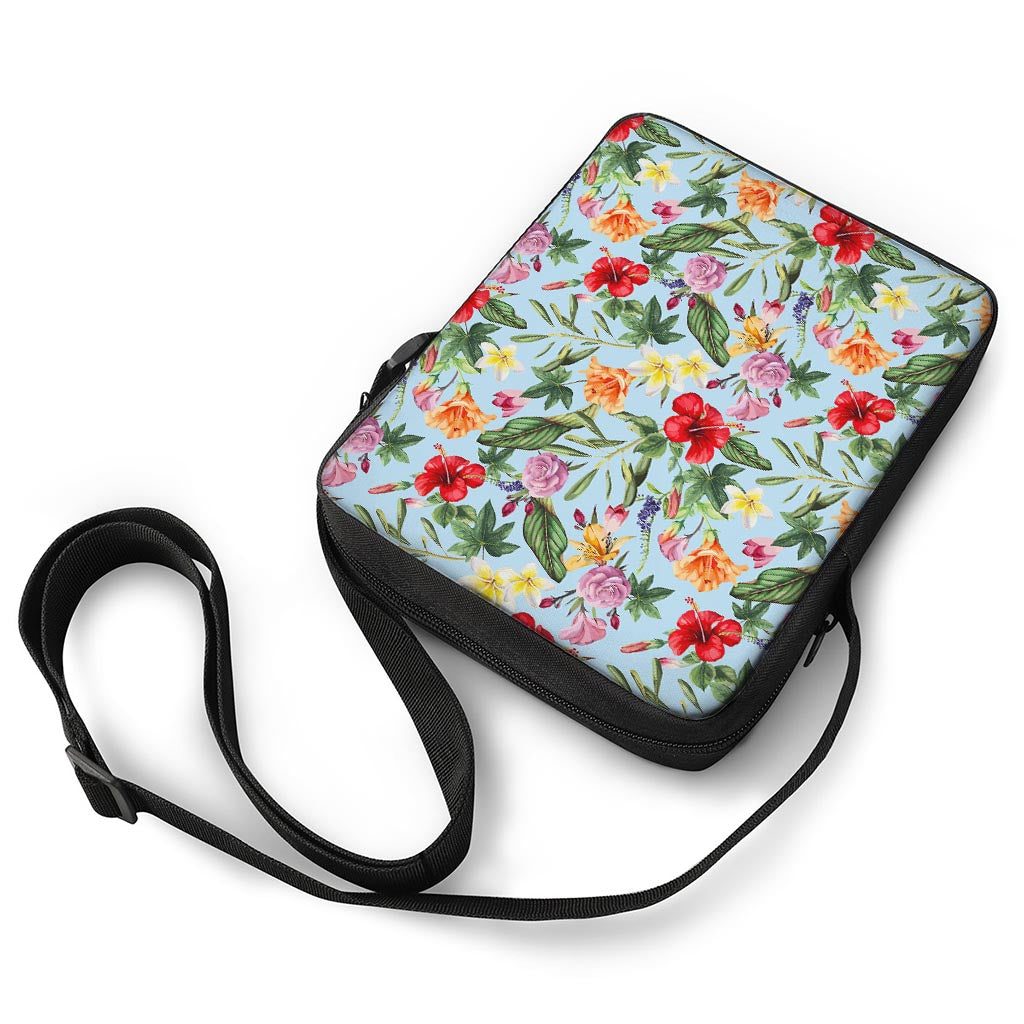 Hibiscus Flower Floral Pattern Print Rectangular Crossbody Bag