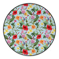 Hibiscus Flower Floral Pattern Print Round Floor Mat