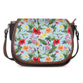 Hibiscus Flower Floral Pattern Print Saddle Bag