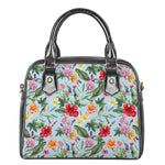 Hibiscus Flower Floral Pattern Print Shoulder Handbag