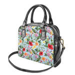 Hibiscus Flower Floral Pattern Print Shoulder Handbag