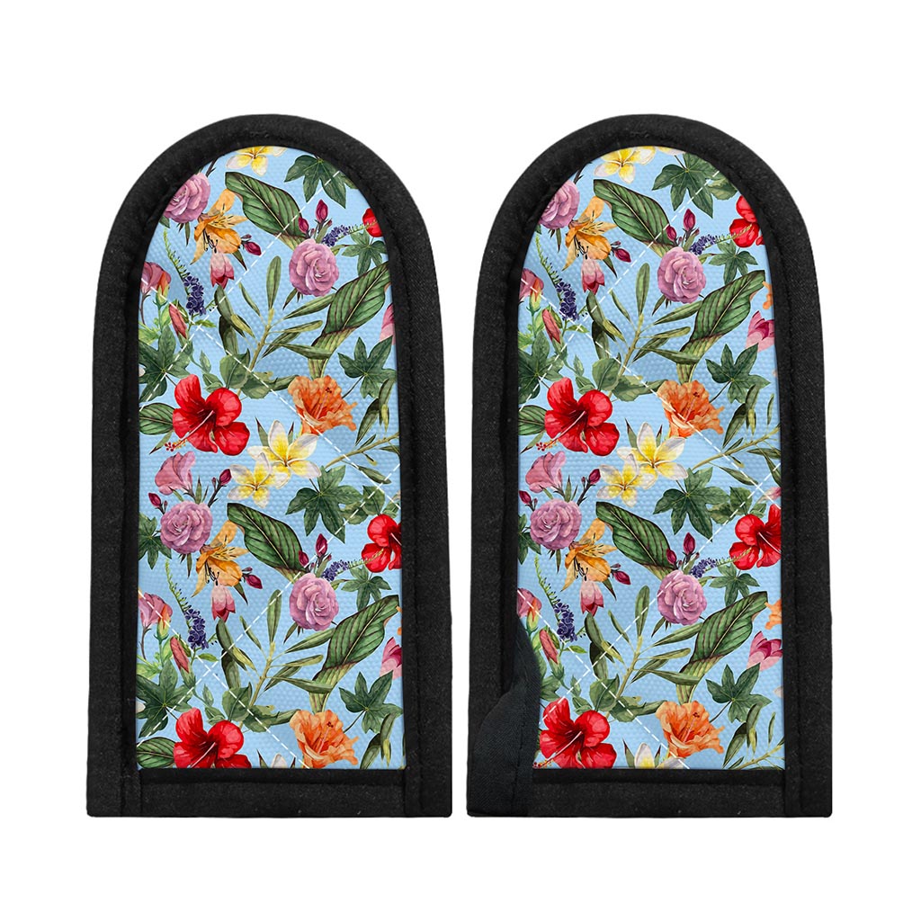 Hibiscus Flower Floral Pattern Print Skillet Handle Cover