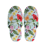 Hibiscus Flower Floral Pattern Print Slippers