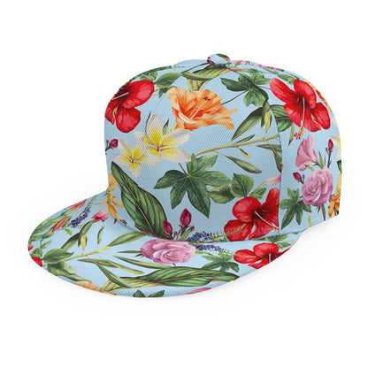 Hibiscus Flower Floral Pattern Print Snapback Cap