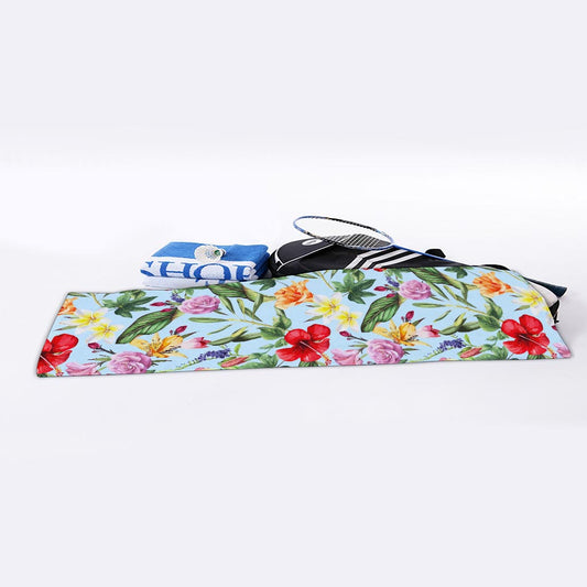 Hibiscus Flower Floral Pattern Print Sports Towel