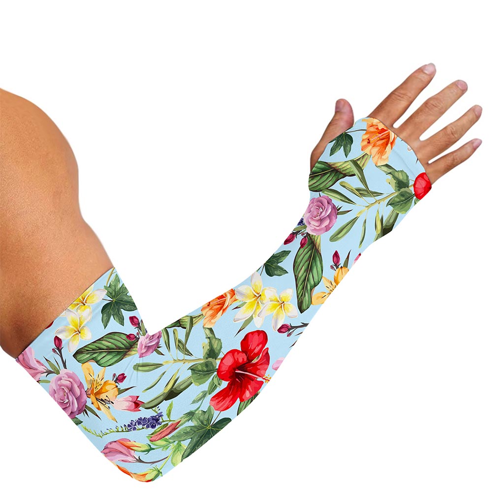 Hibiscus Flower Floral Pattern Print Sun Protection Arm Sleeves