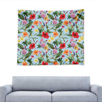 Hibiscus Flower Floral Pattern Print Tapestry