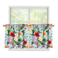 Hibiscus Flower Floral Pattern Print Tier Curtains