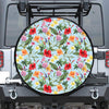 Hibiscus Flower Floral Pattern Print Tire Cover