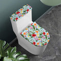 Hibiscus Flower Floral Pattern Print Toilet Lid And Tank Cover Set