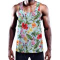 Hibiscus Flower Floral Pattern Print Men's Workout Tank Top