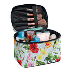 Hibiscus Flower Floral Pattern Print Travel Makeup Bag